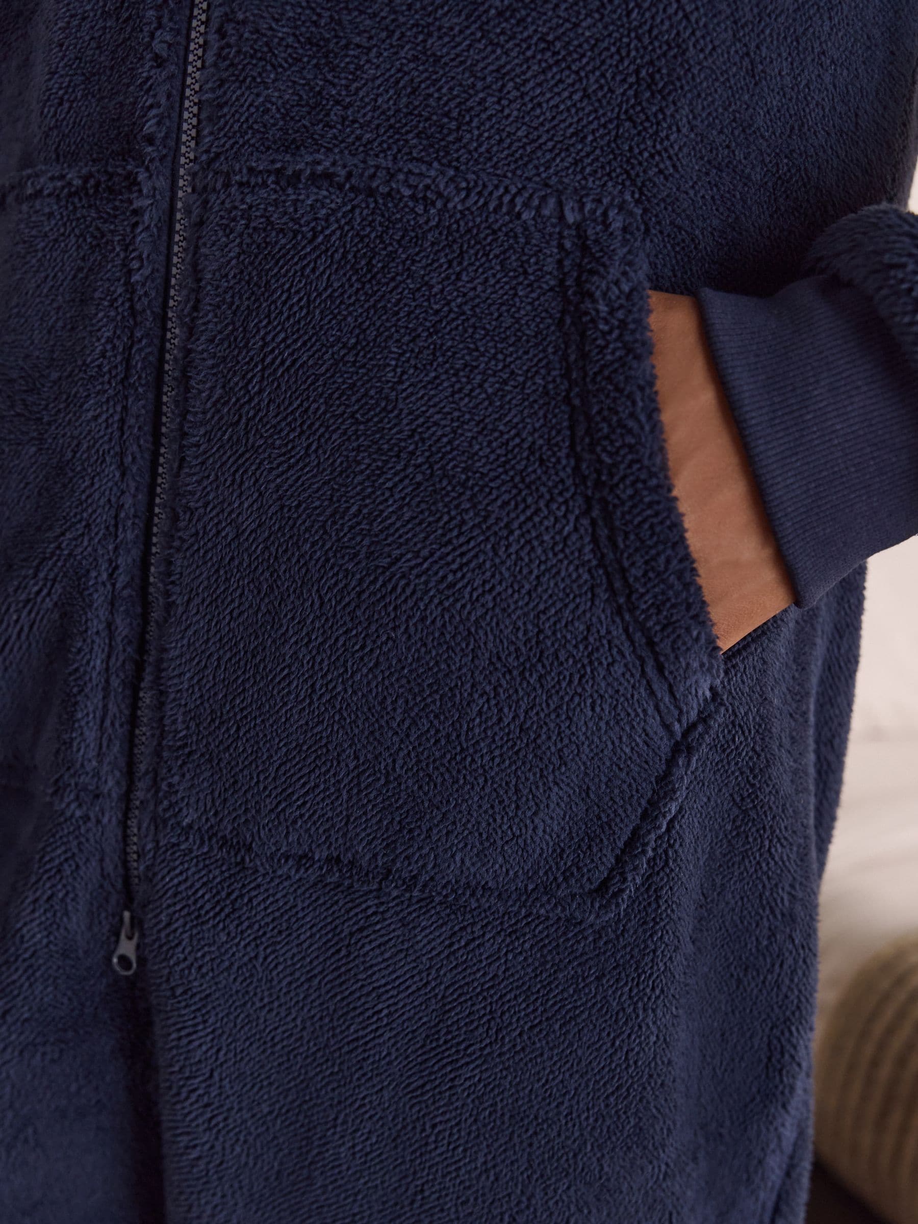 Donkerblauw - Borg Fleece Onesie