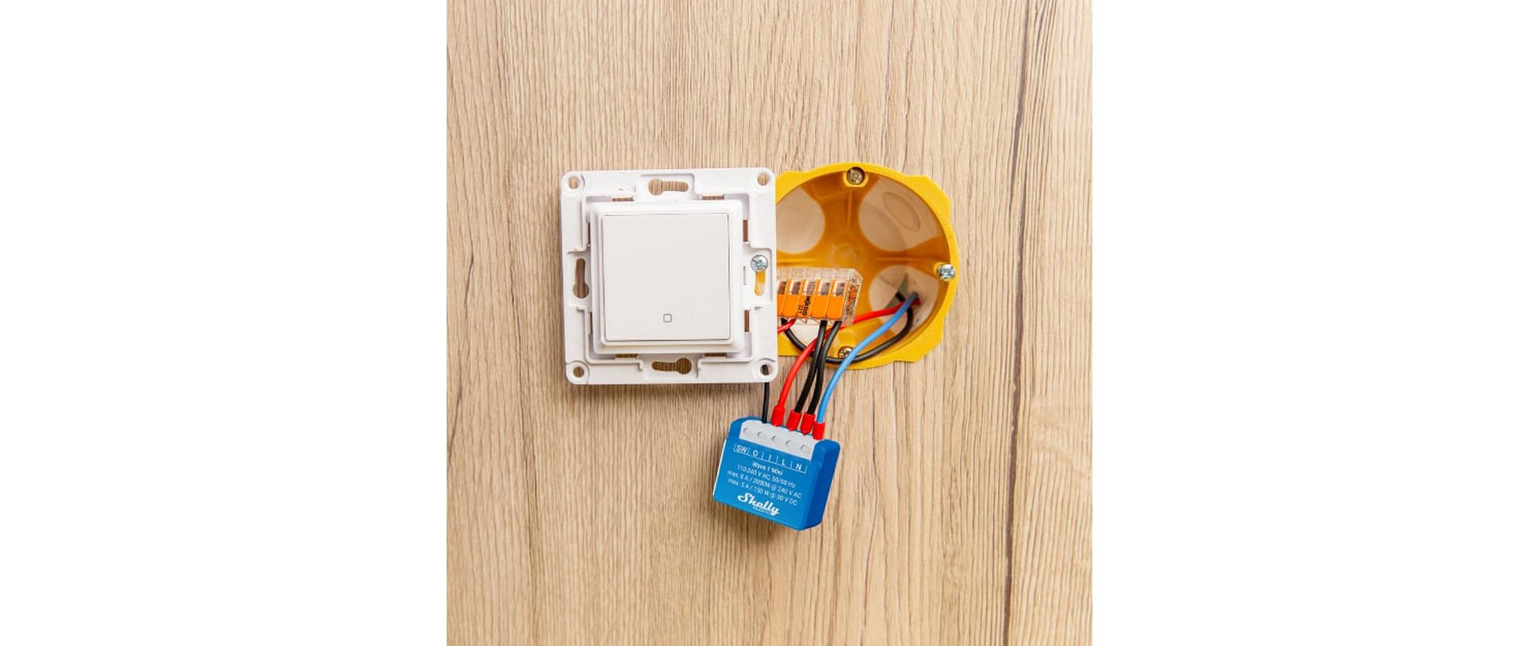Smart Home Qubino Wave 1 MiniSmarter Z-Wave-Schalter, 1 Kanal, 8 A, mit trockenen Kontakten