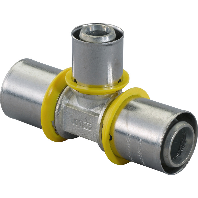 Uponor MLC-G gas pers T-stuk verloop 25x20x20mm