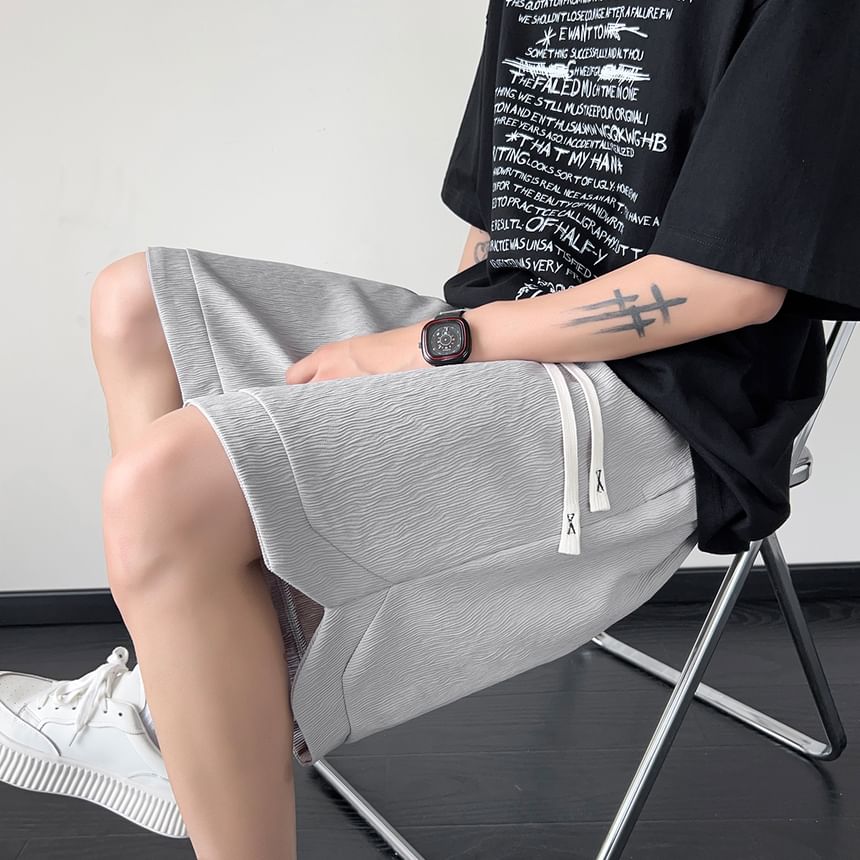 Posive - Effen shorts met trekkoord in de taille