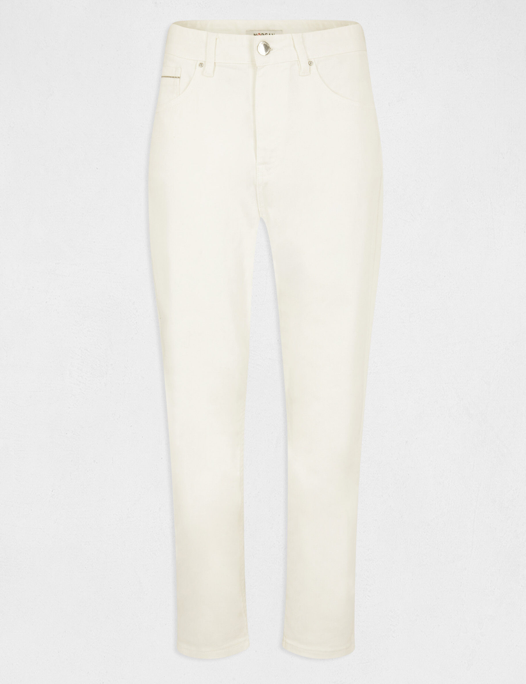 Pantalon droit blanc femme - blanc