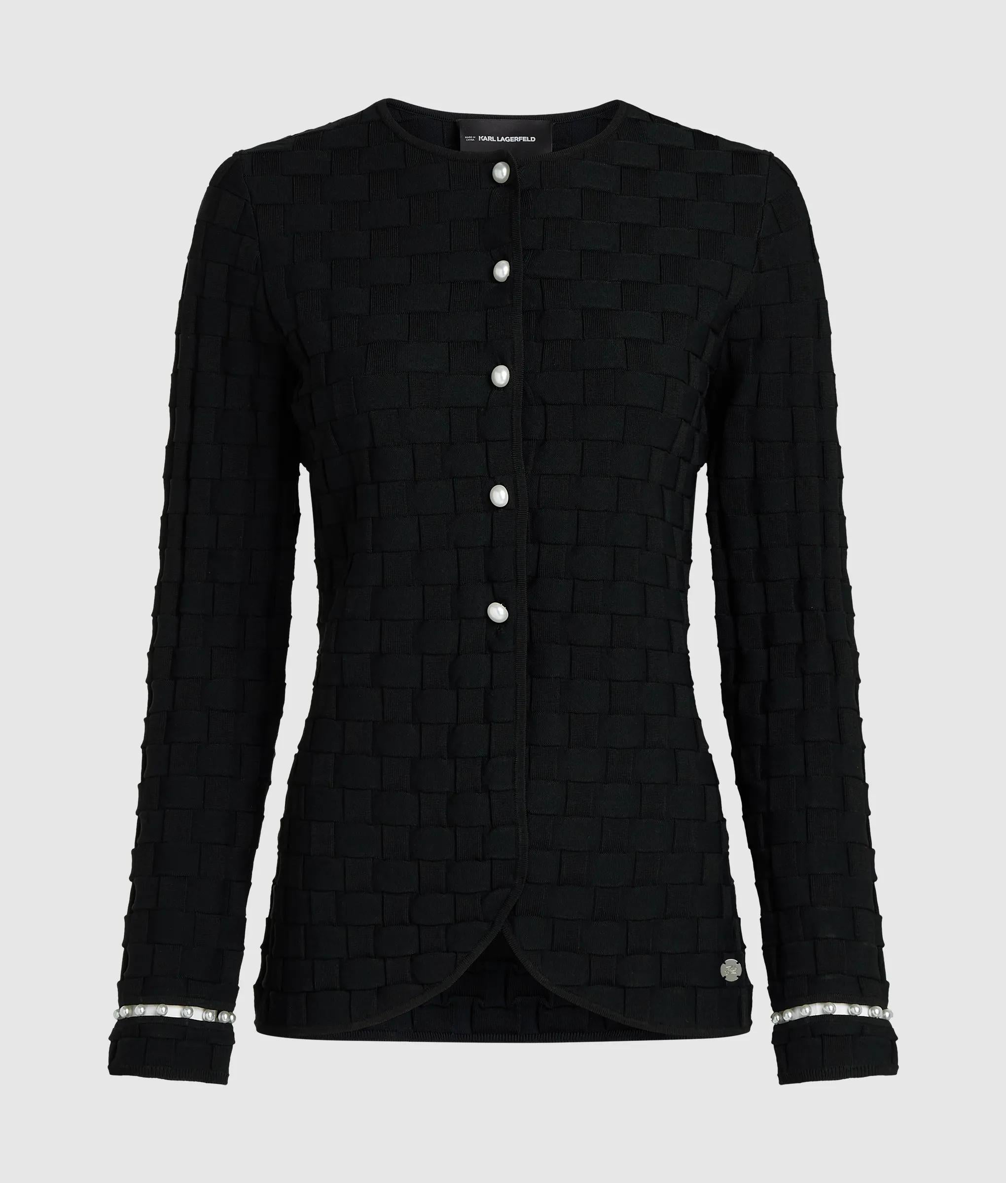 Gebreid vest met imitatieparels