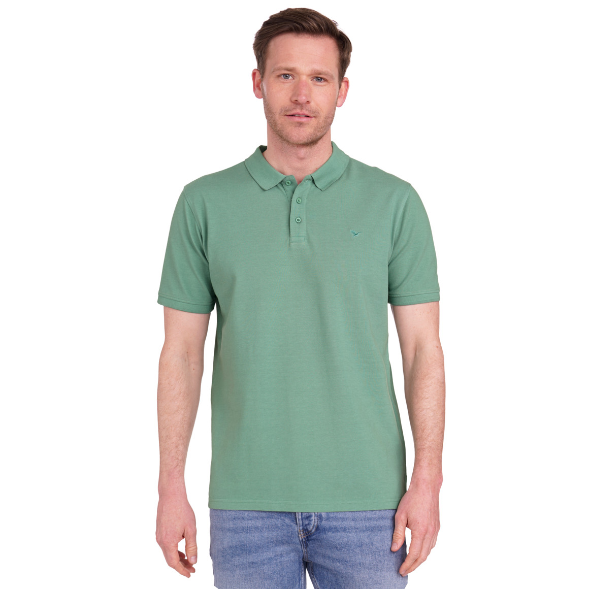 Jonas Nielsen Herren Poloshirt unifarben grün