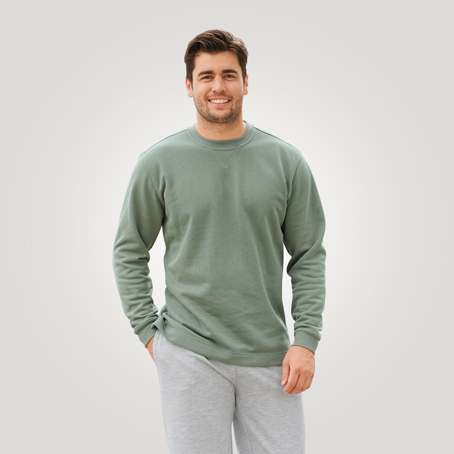 Sweat Shirt mit geradem Saumabschluss