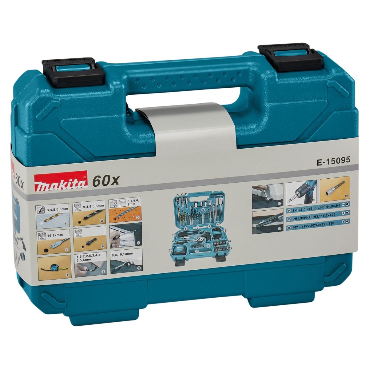 Makita E-15095 Handgereedschapset 60-delig in koffer