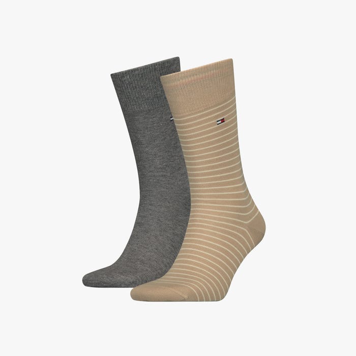 Tommy Hilfiger-2-pack herensokken strepen - Tommy Hilfiger