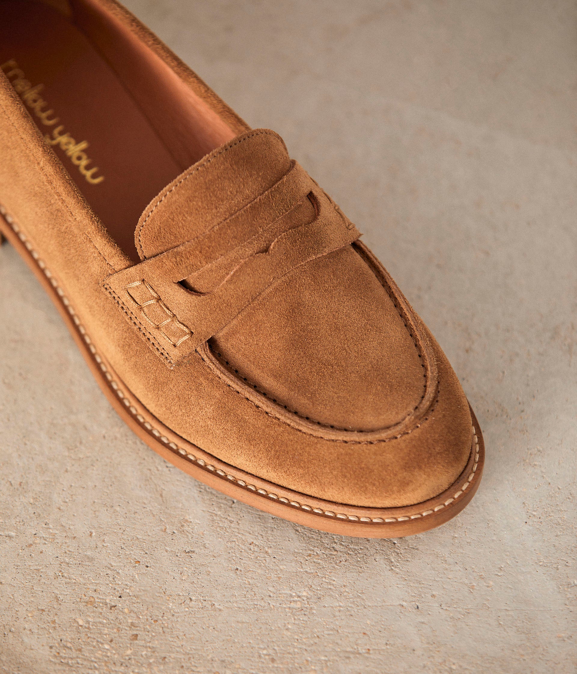 Mocassins velours camel Angella