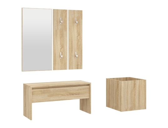 VIDAXL - Armoire Ensemble de meubles de couloir chêne sonoma bois d'ingénieri...