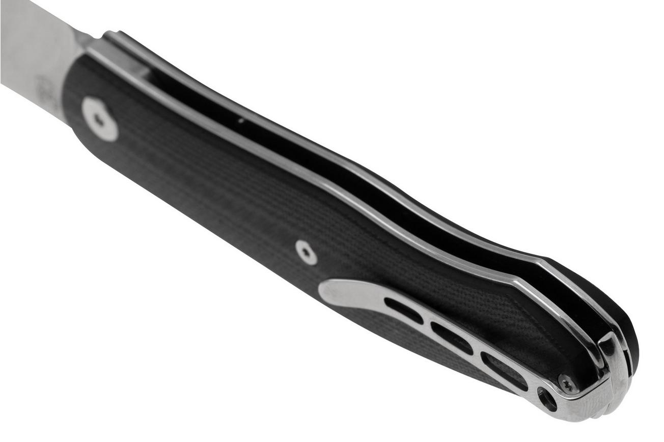 Real Steel Serenity 7681B Satin, Black G10, slipjoint zakmes, Ivan Braginets design