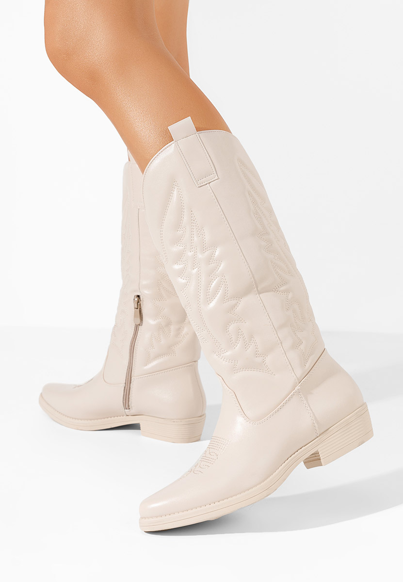 Bottes cowboy femme beige Venezuela