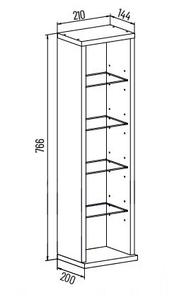 VCM Holz Wandregal Hängeregal Regal Bücherregal Wandboard Deko Glas Rasato L
