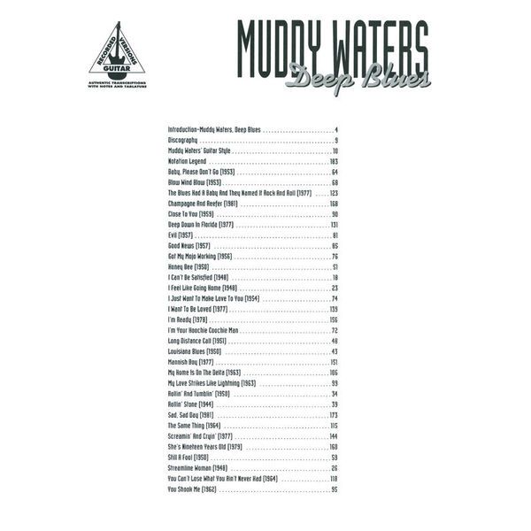 Hal Leonard Muddy Waters Deep Blues
