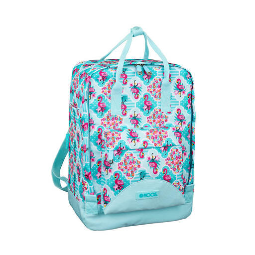 Mochila Moos Flamingo Turquesa com Alças