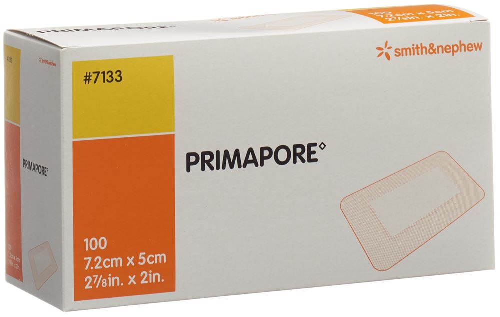 PRIMAPORE Wundverband<br>100 Stück, 7.2x5cm, steril