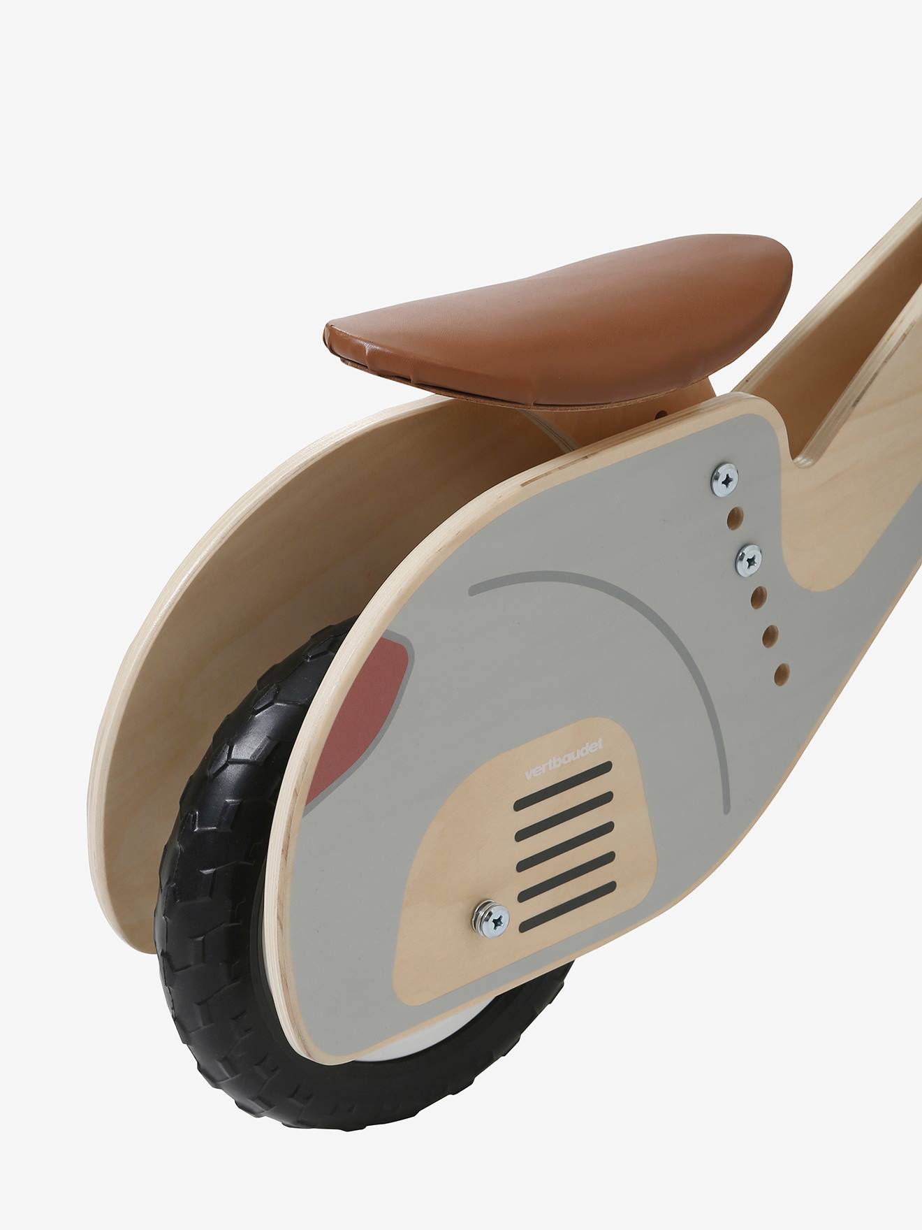 Scooter draisine de madeira FSC® lisa verde-médio com motivos