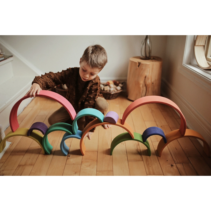 Kinderfeets® Arches Rainbow - Stapelbare Holzbögen