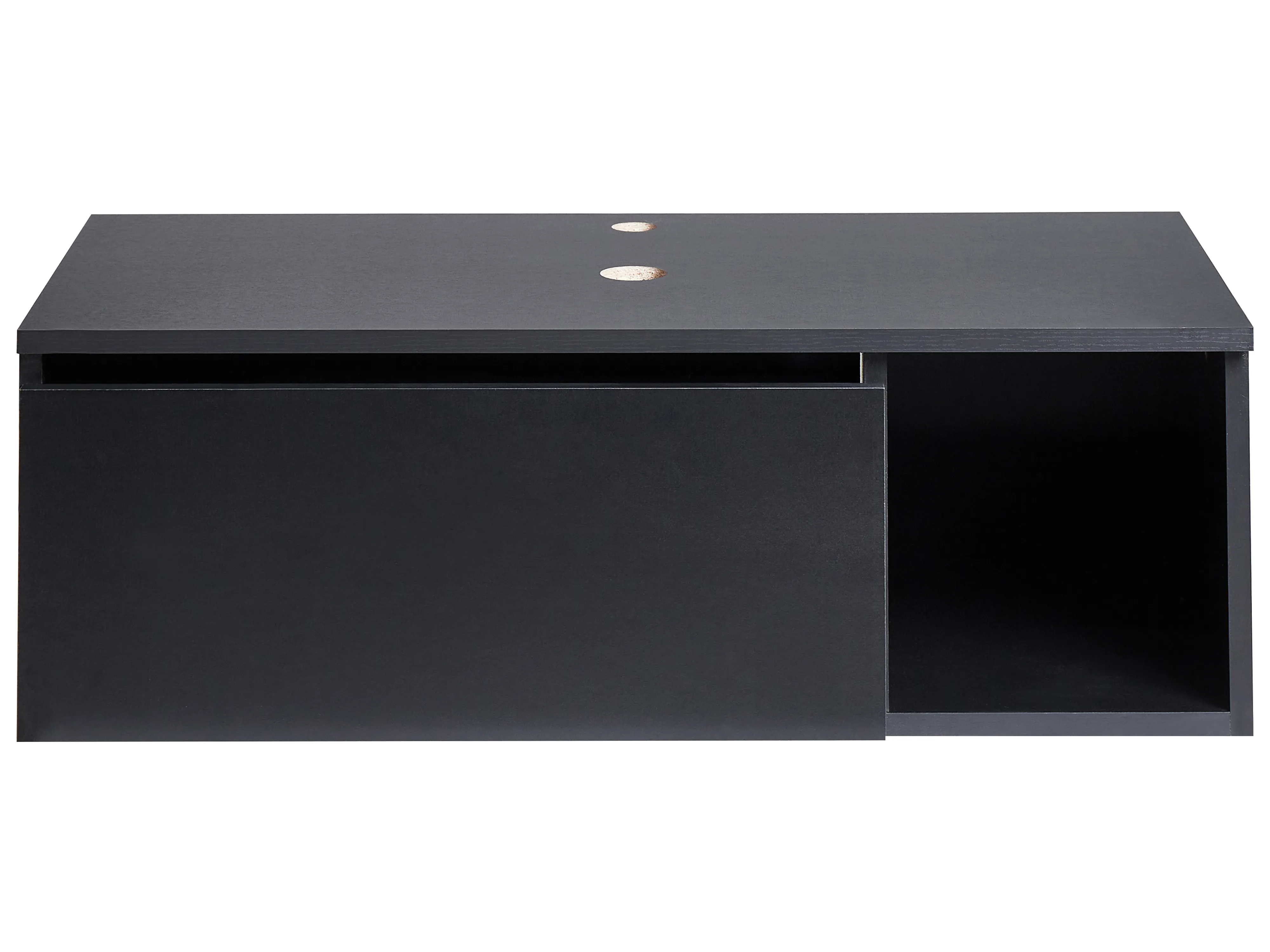 Wandgemonteerde wastafelkast RUPANCO 80 cm Zwart
