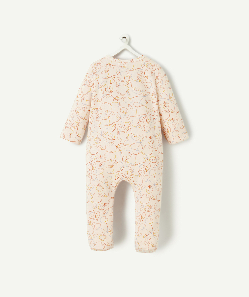 DORS BIEN BÉBÉ EN FIBRES RECYCLÉES ROSE IMPRIMÉ FRUITS