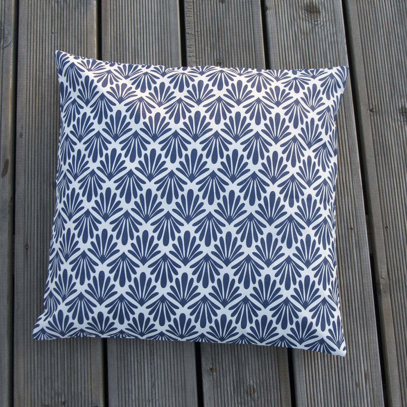 Febronie Housse de coussin d'extérieur Peacock bleu marine - 50x50 cm