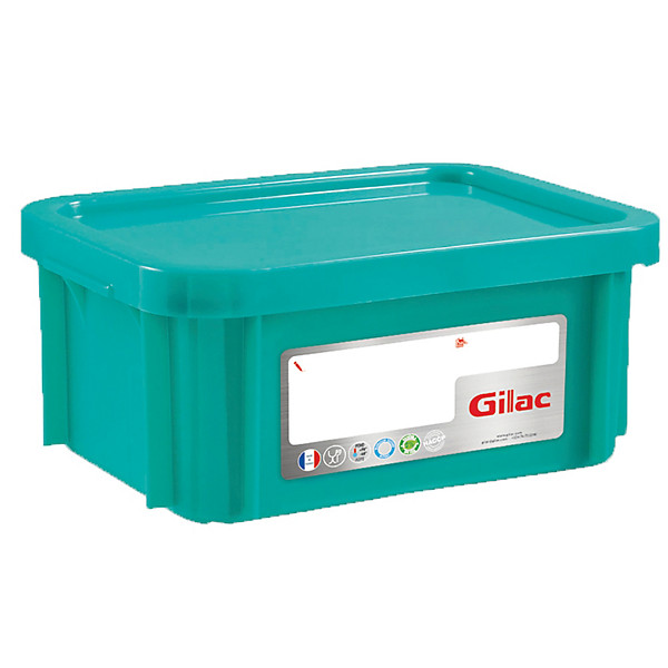 Bac vert HACCP avec couvercle 12 L Gilac