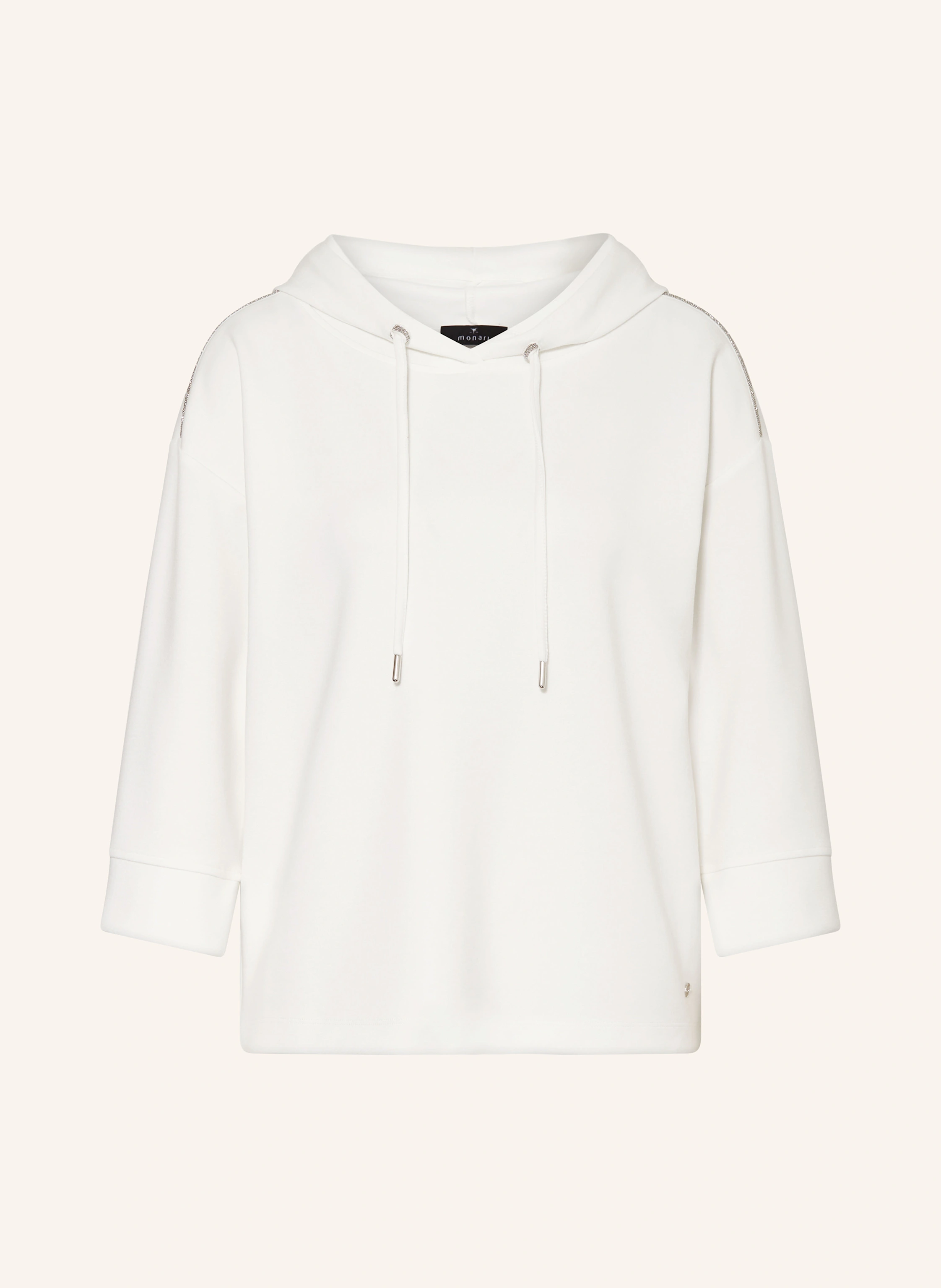 monari Hoodie mit 3/4-Arm und Schmucksteinen
