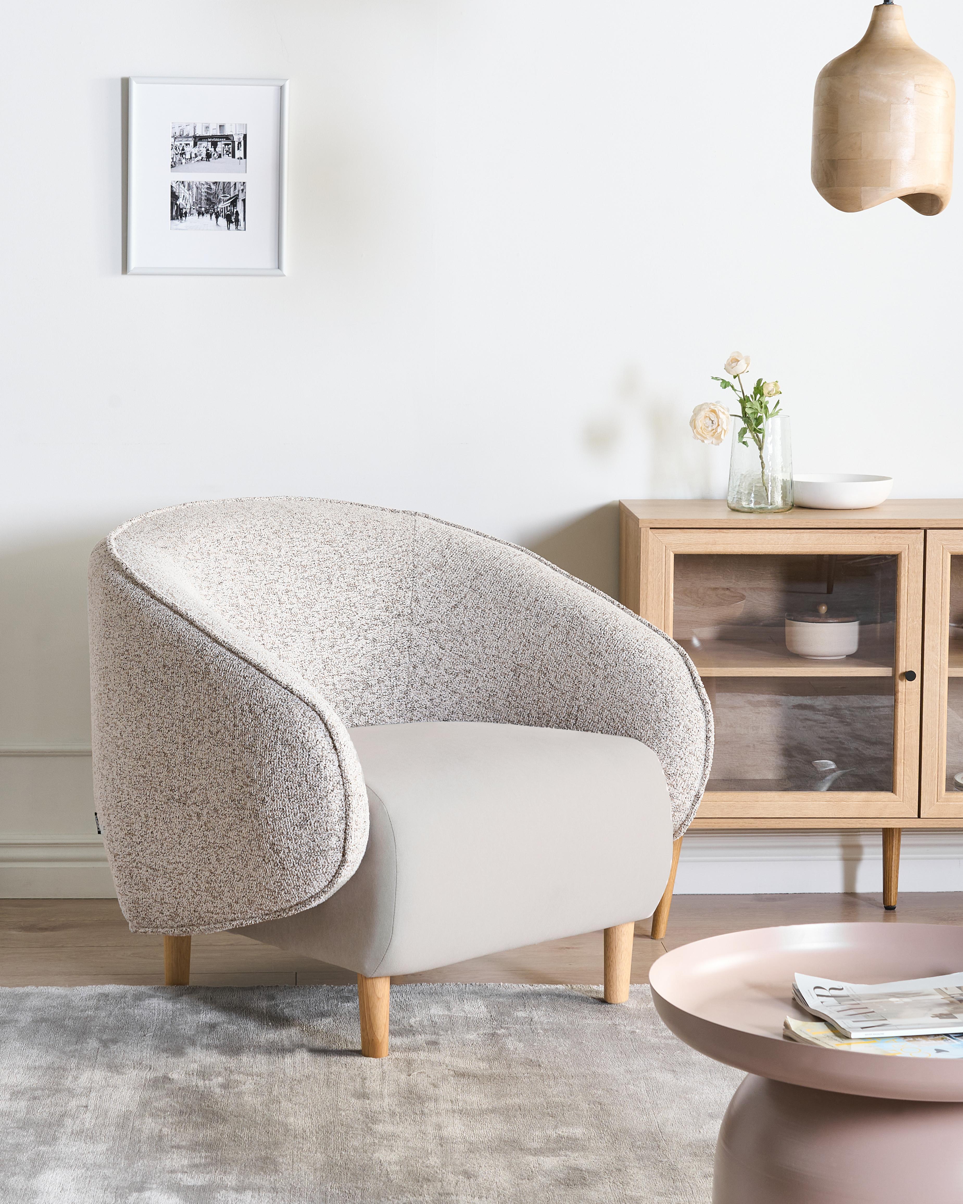 Fauteuil UMEA Stof Lichtbeige