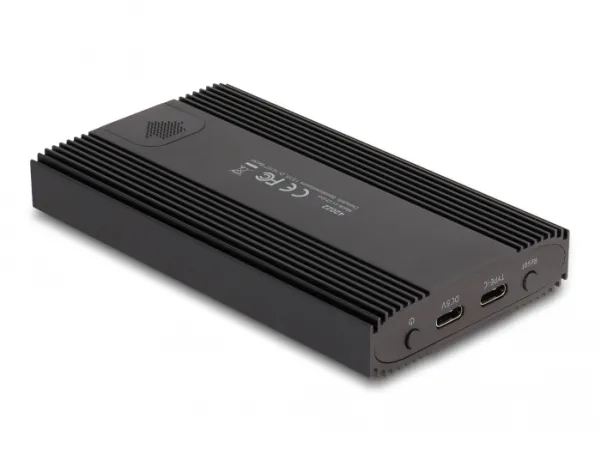 Delock - Lagringspakning - M.2 - M.2 NVMe Card / PCIe (NVMe) - RAID JBOD, RAID 0, 1 - USB 3.2 (Gen 2x2) - sort