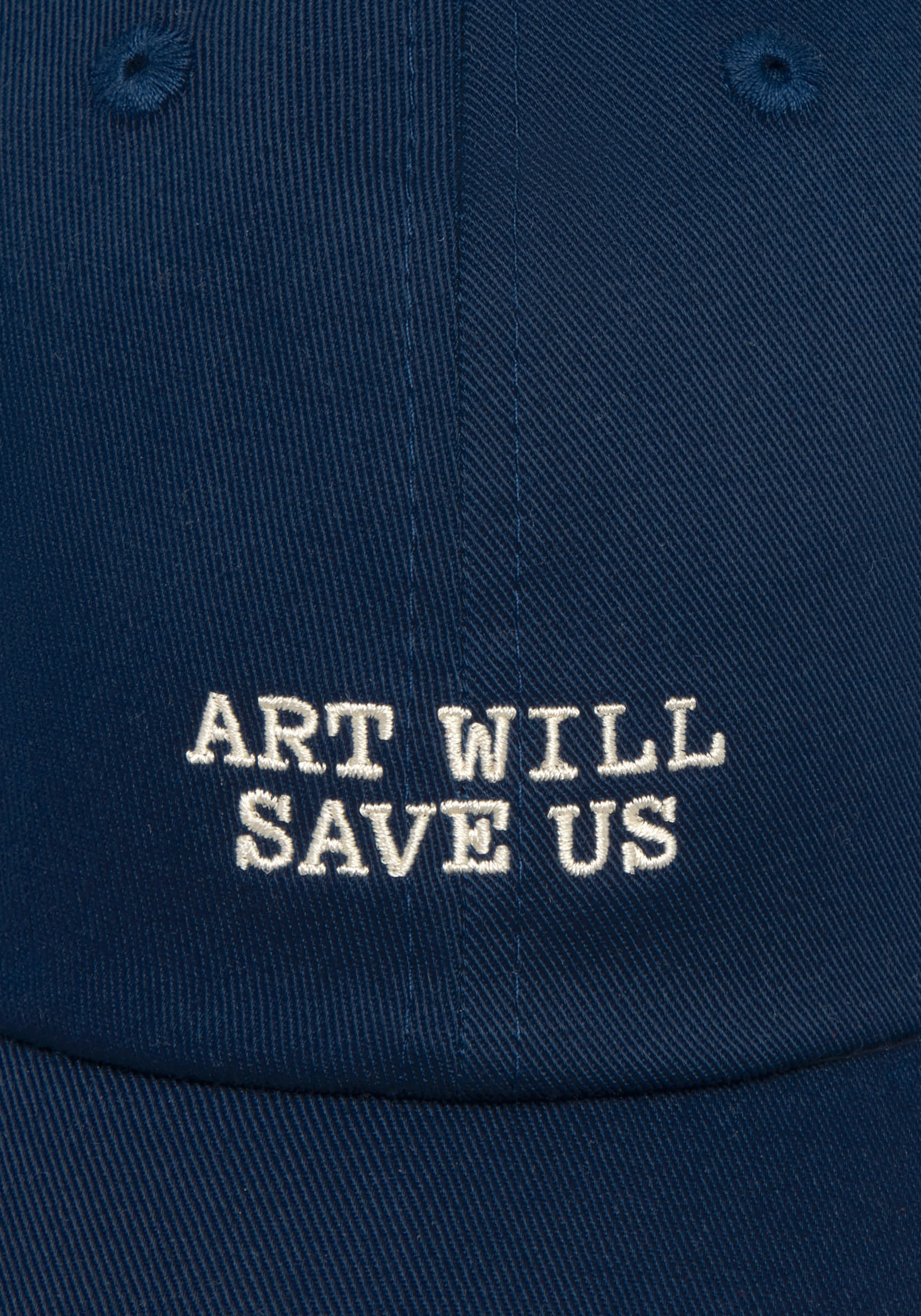 Thinking Mu Cap Chris Navy Art will Save Us Blue