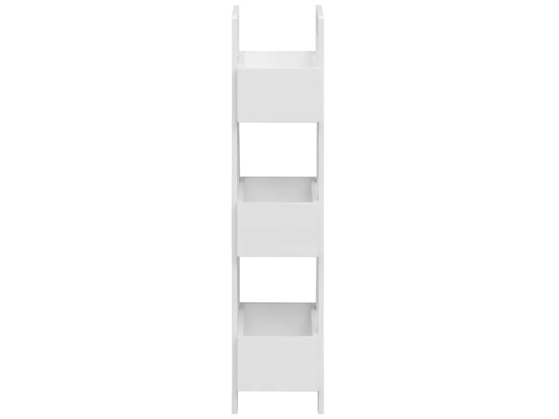 Porte-échelle de cuisine avec 3 Etagères en bois blanc Modernes
