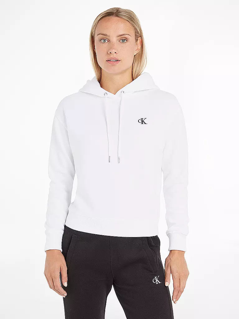CALVIN KLEIN JEANS Kapuzensweater weiss