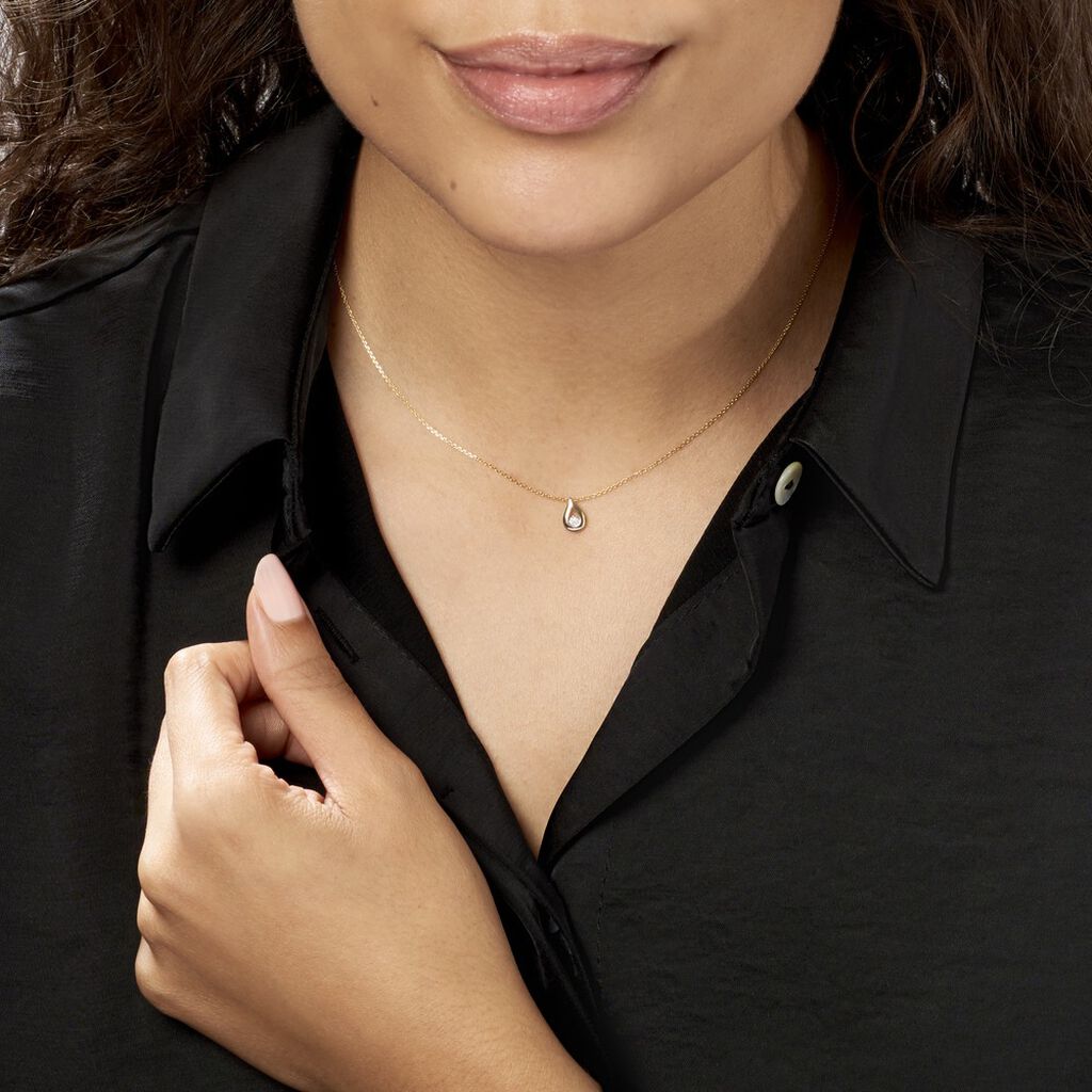 Collier Purete Or Jaune Diamant