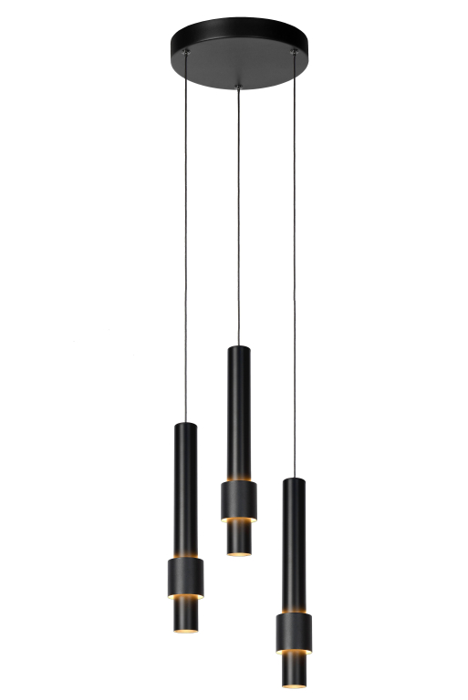 Lucide Margary 3 cluster hanglamp LED Ø28 zwart