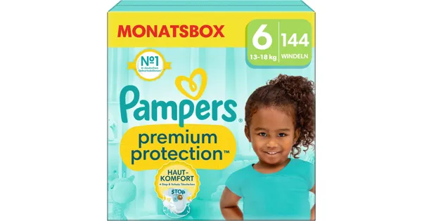 Pampers Premium Protection Grösse 6 Monatsbox 144 Windeln