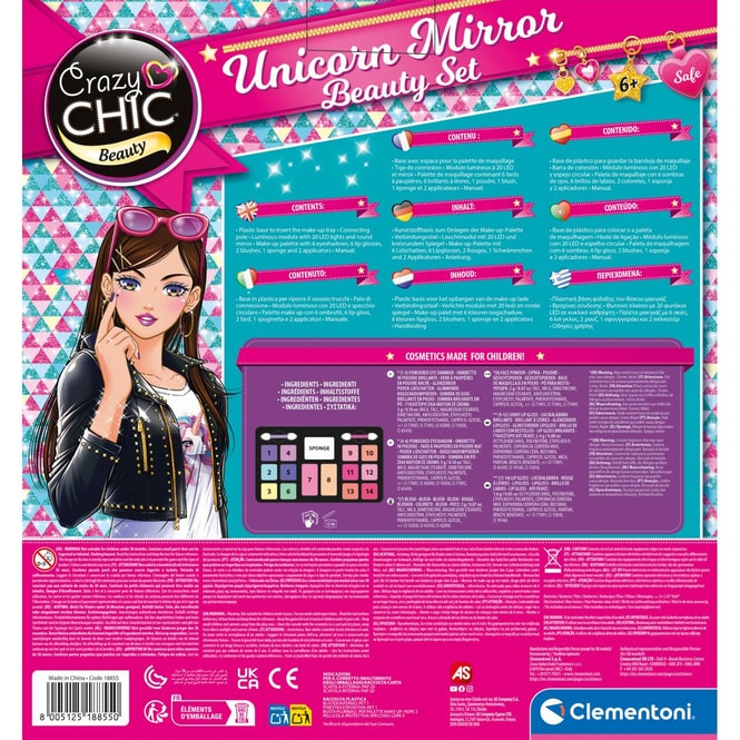 Crazy Chic Beauty - Einhorn-Spiegel Set