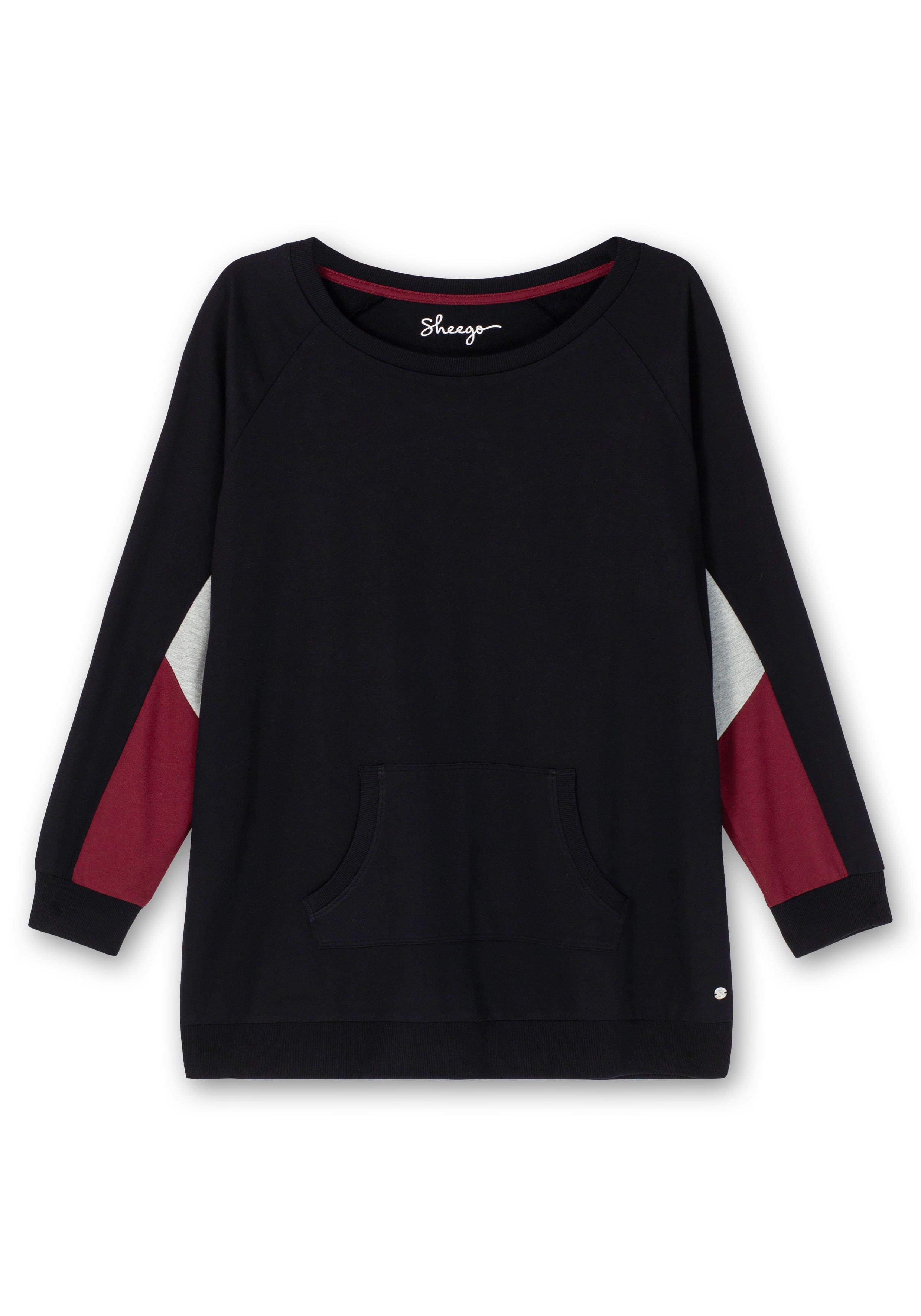 Longsweatshirt mit Kontrast-Raglanärmeln