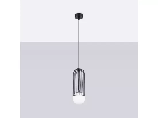 Applique Brina moderne en acier - 1 sources lumineuses - L.12 x H.115 cm - noir