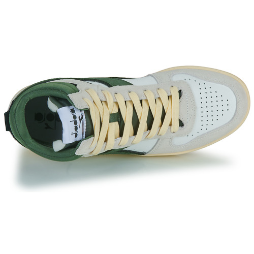 Diadora - MAGIC BASKET DEMI CUT SUEDE LEATHER - Blanc / Vert