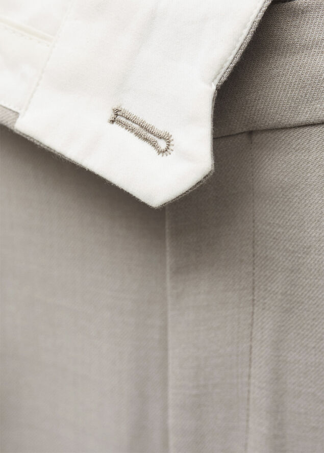 MANGO Straight suit trousers Lt pastel grey