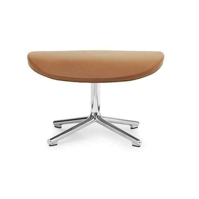 Normann Copenhagen Hyg Alu voetenbank Ultra Leather Brandy