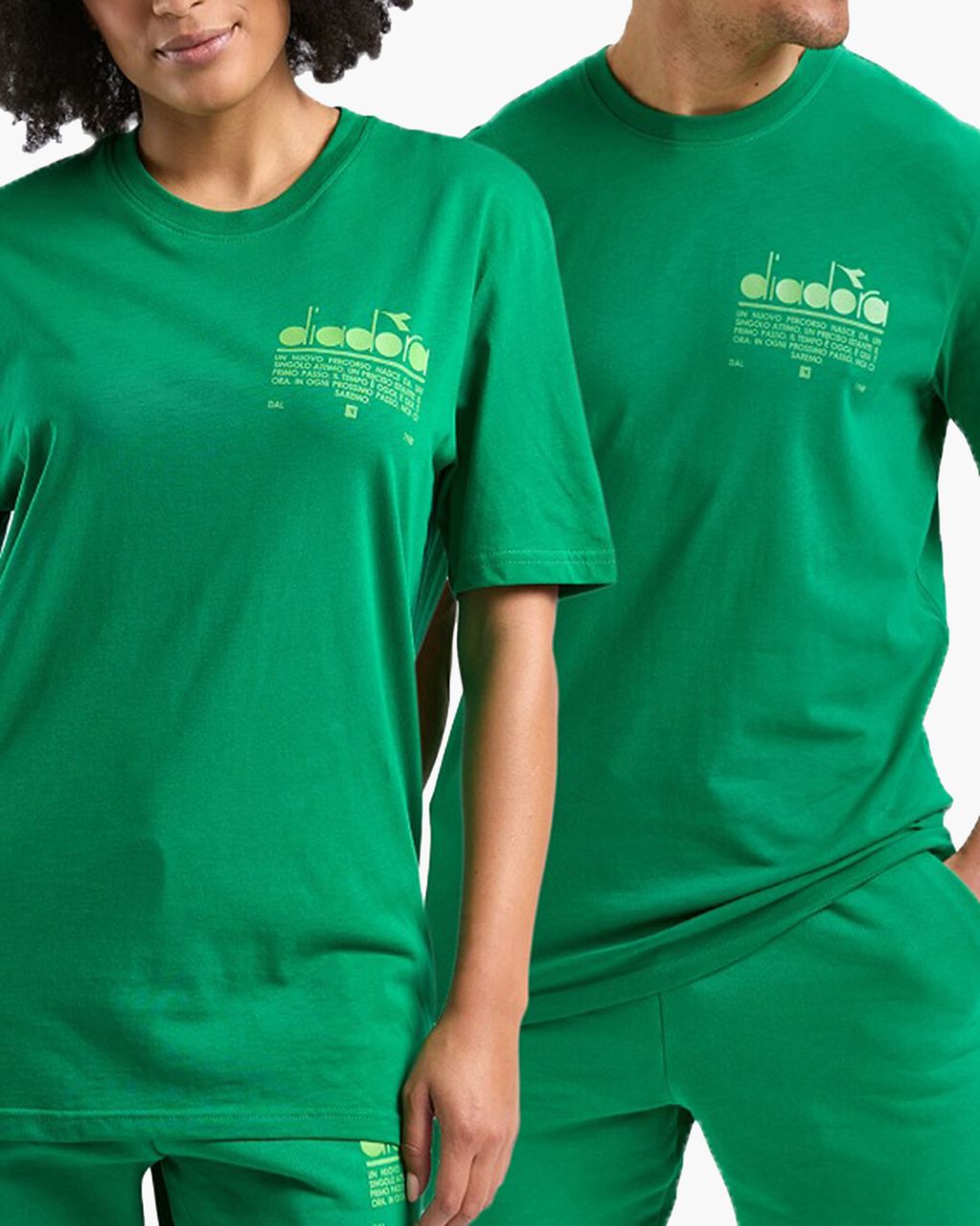 Diadora Sport T-Shirt SS Manifesto Groen T-Shirt