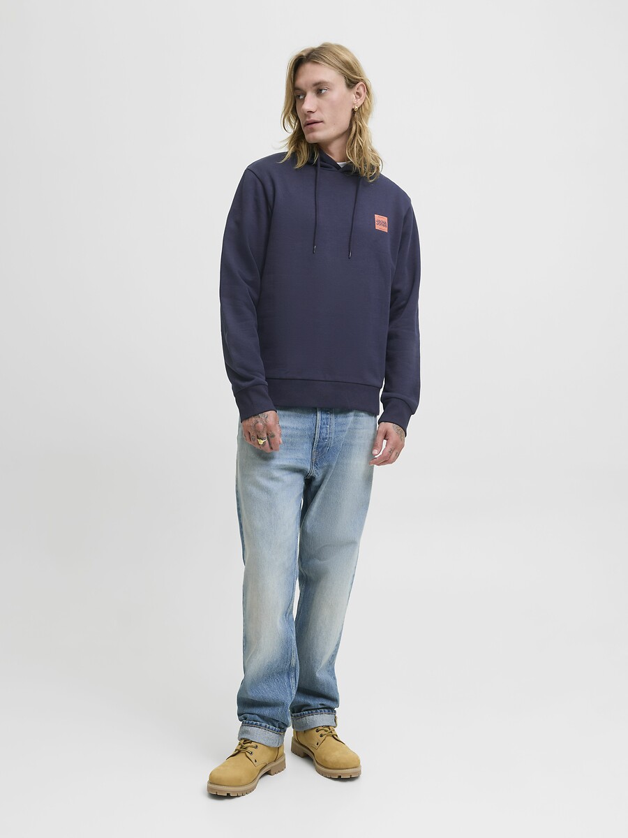 JACK & JONES<br>Moletom com capuz e logo pequeno
