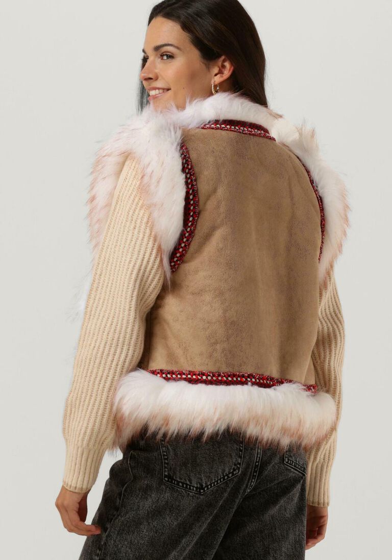 SCOTCH & SODA beige scotch & soda gilet faux shearling gilet