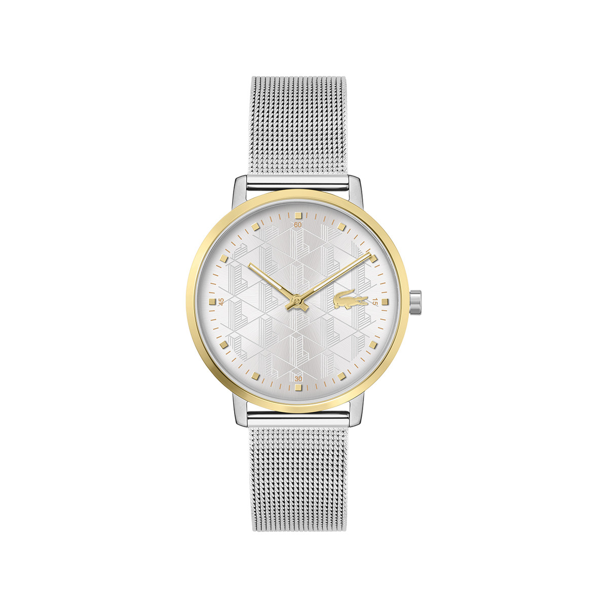 Montre LACOSTE crocorigin femme bracelet acier gris