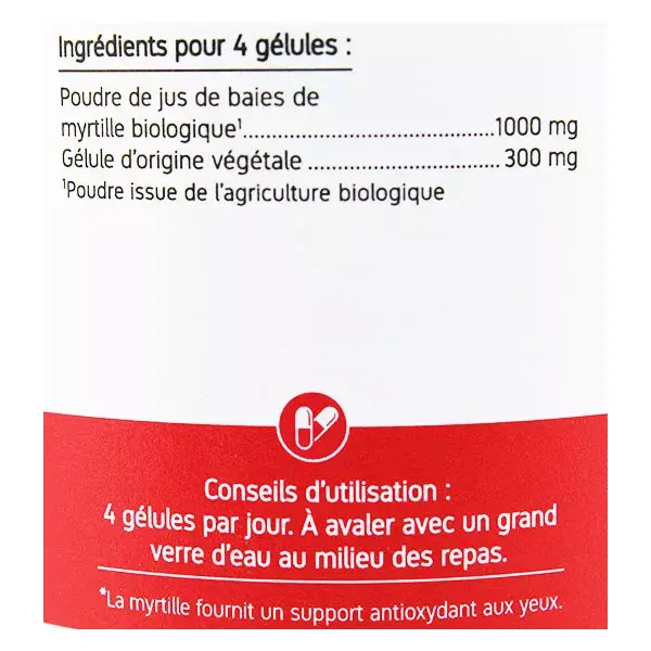 Nat & Form Écoresponsable Myrtille Bio 200 gélules