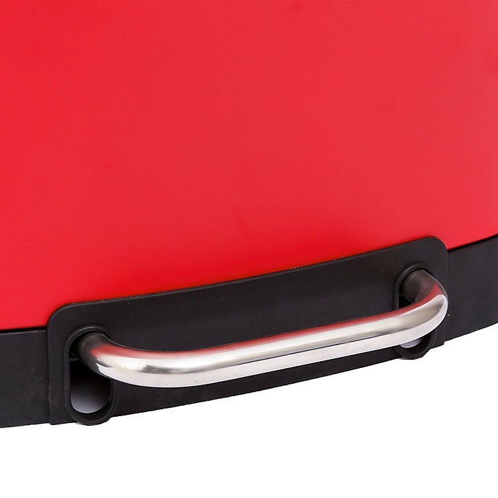 Poubelle à pédale rectangle Auriane 5Five 30L rouge