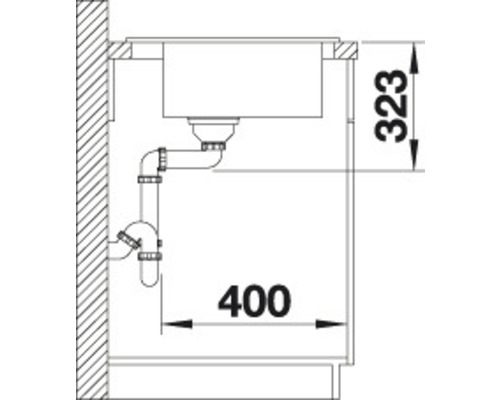 Blanco PALONA 6 spoelbak, 615 x 510 mm, kristalwit glanzend, 524731