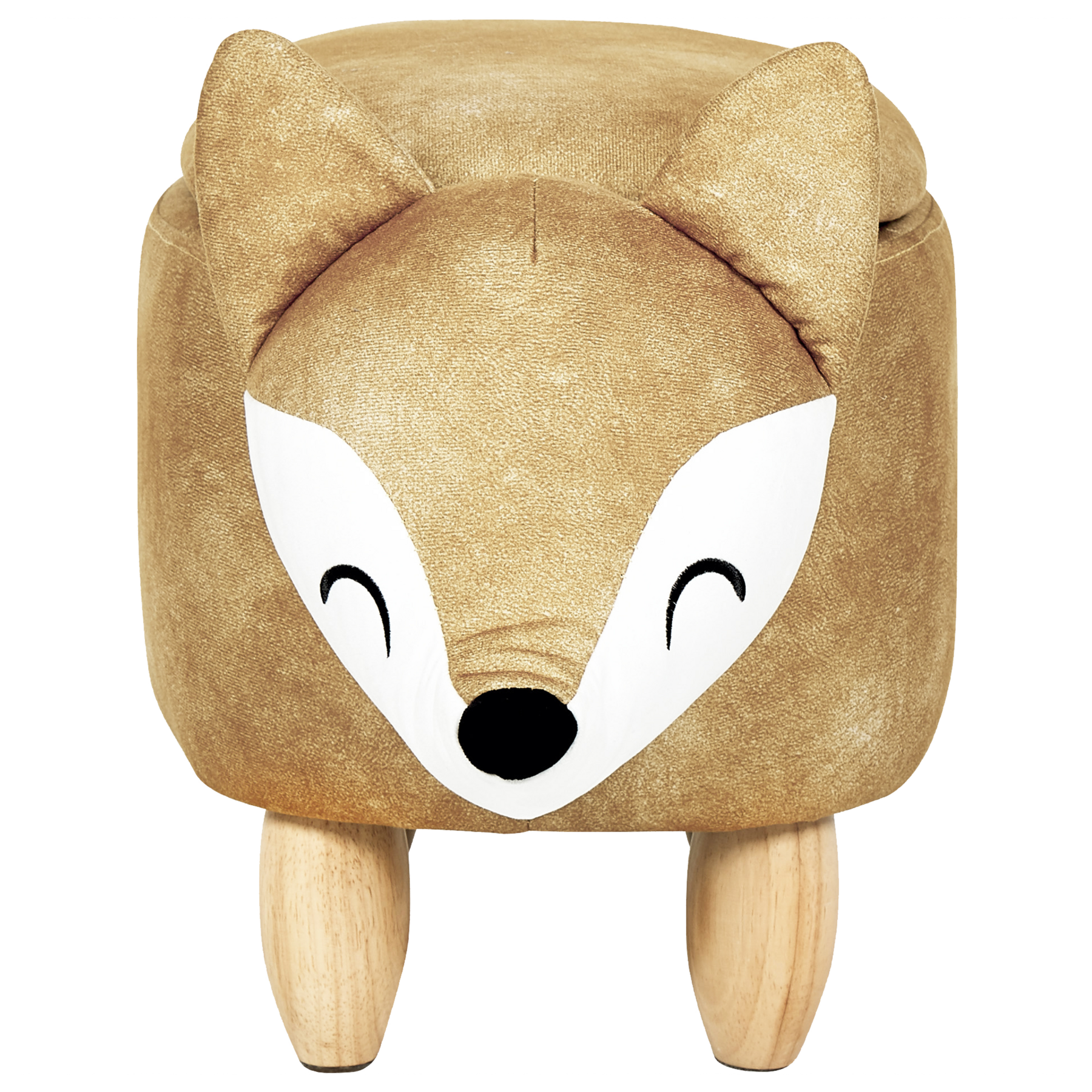 Beliani - FOX  - Poef - Oranje - 32 cm - Fluweel