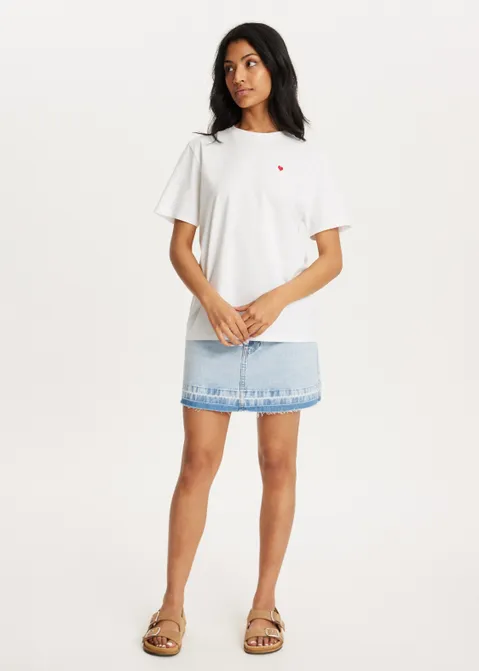 T-shirt met print NY band rood (ROO)