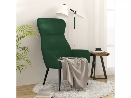 Fauteuil inclinable Vert foncé Tissu