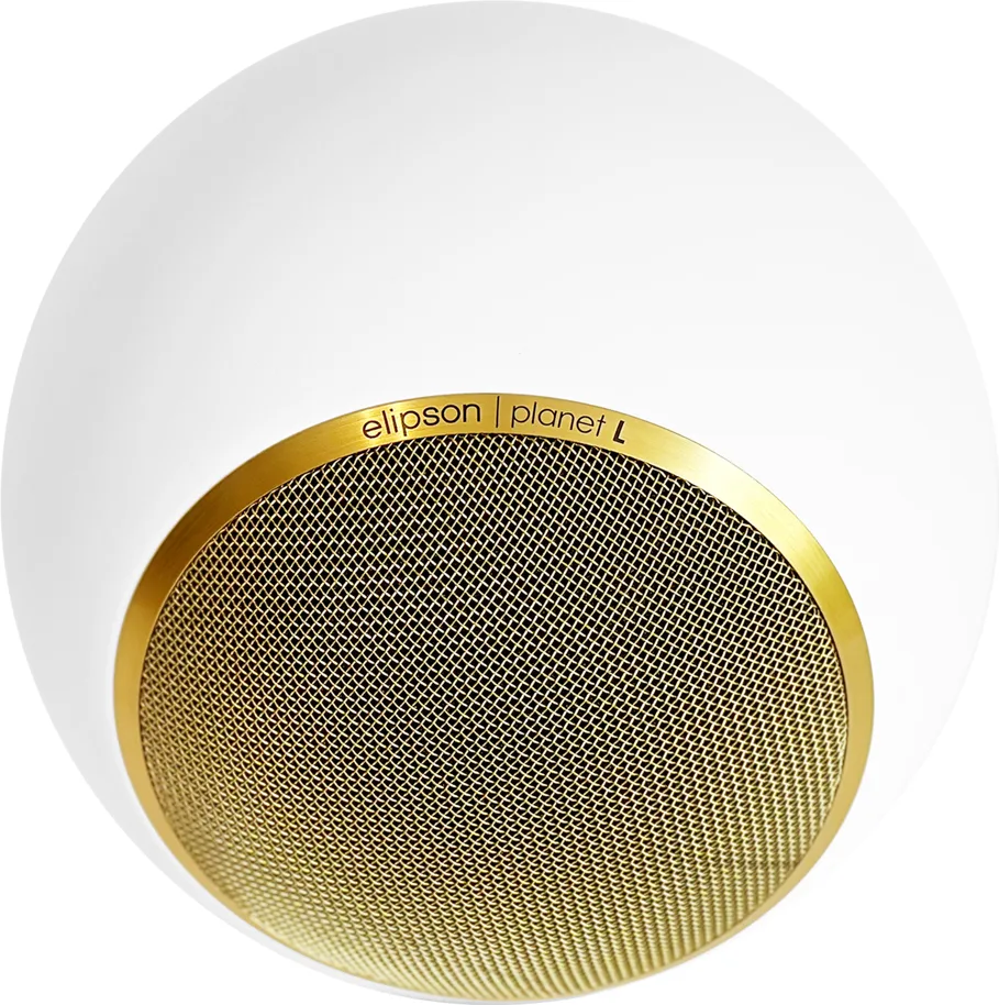 Elipson Planet L Performance 2.0 Blanc mat Gold (la paire) Enceintes bibliothèque